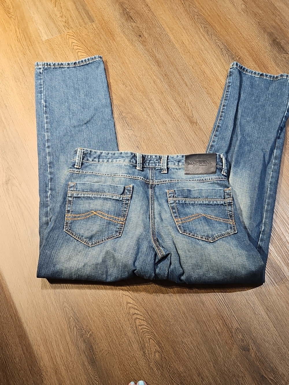 Mac Jeans Men's Regular Fit Light Blue Denim Jeans - Classic Casual Sz 32x32